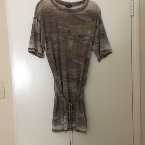 Topshop camo shirt dress